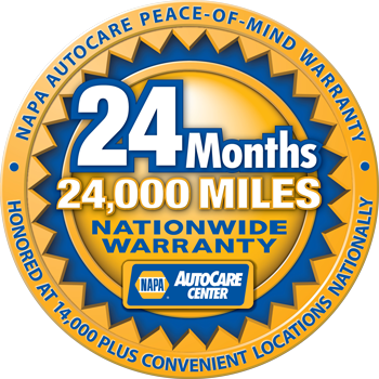 Napa warranty badge